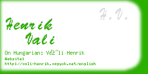 henrik vali business card